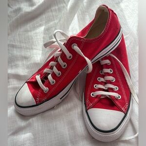 Converse Chuck Taylor All Stars (Red Canvas w/ White Laces)
